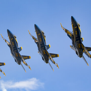 The Blue Angels have a history daring back to 1946 flying F6F Hellcats; to today, flying F/A-18 Super Hornets!