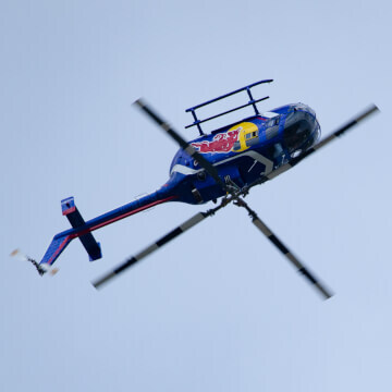 Aaron Fitzgerald flying his Red Bull MBB BO-105 helicopter like you’ve never seen.